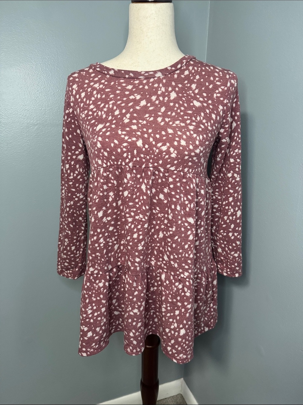 For All Seasons by Paper Crane Purple Long Sleeve Sweater Top Sz L